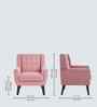 Azriah Boucle Fabric Accent Chair In Pink Colour