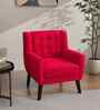 Azriah Boucle Fabric Accent Chair In Red Colour