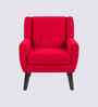 Azriah Boucle Fabric Accent Chair In Red Colour