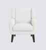 Azriah Boucle Fabric Accent Chair In White Colour