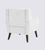 Azriah Boucle Fabric Accent Chair In White Colour