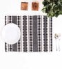 Aztec Black Woven (12 X 18) Stripped Printed (Set of 6) Placemats