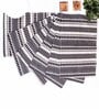 Aztec Black Woven (12 X 18) Stripped Printed (Set of 6) Placemats