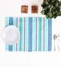 Aztec Blue Woven (12 X 18) Stripped Printed (Set of 6) Placemats