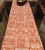 Aztec Geometric on Orange Red 12X72 inches