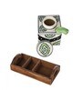 Aztec Green & Black Ceramic (Set of 4) Salt & Pepper Shaker with Oil Bottle & Tray