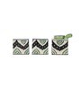 Aztec Green & Black Ceramic (Set of 4) Salt & Pepper Shaker with Oil Bottle & Tray