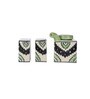 Aztec Green & Black Ceramic (Set of 4) Salt & Pepper Shaker with Oil Bottle & Tray