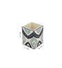 Aztec Green & Black Ceramic Cutlery Holder