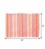Aztec Orange Woven (12 X 18) Stripped Printed (Set of 6) Placemats