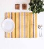 Aztec Yellow Woven (12 X 18) Stripped Printed (Set of 6) Placemats