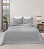 Grey Azure 300GSM King Quilted Bedcover with 2 Pillowcovers