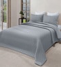 Grey Azure 300GSM King Quilted Bedcover with 2 Pillowcovers