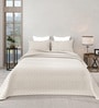 Cream Azure 300GSM King Quilted Bedcover with 2 Pillowcovers