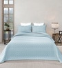 Blue Azure 300GSM King Quilted Bedcover with 2 Pillowcovers