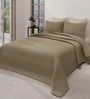 Brown Azure 300GSM King Quilted Bedcover with 2 Pillowcovers