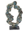 Azure Elegance Blue & Antique Gold Aluminium Showpiece