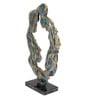 Azure Elegance Blue & Antique Gold Aluminium Showpiece