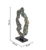 Azure Elegance Blue & Antique Gold Aluminium Showpiece