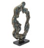 Azure Elegance Blue & Antique Gold Aluminium Showpiece