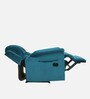 Azure Velvet 1 Seater Manual Recliner in Teal Blue Colour
