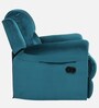 Azure Velvet 1 Seater Manual Recliner in Teal Blue Colour