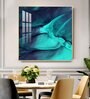 Azure Wave Masterpiece Glass Finish Square Wall Art