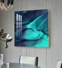 Azure Wave Masterpiece Glass Finish Square Wall Art