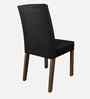 Azurea Velvet Fabric Dining Chair In Black Colour