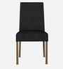 Azurea Velvet Fabric Dining Chair In Black Colour
