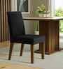 Azurea Velvet Fabric Dining Chair In Black Colour