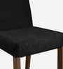Azurea Velvet Fabric Dining Chair In Black Colour