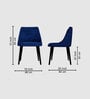 AzureNova Suede Dining Chair In Royal Blue Colour