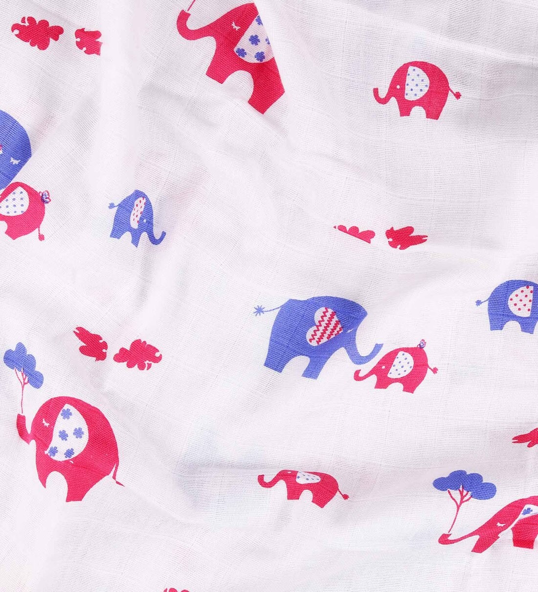 Buy Baby Elephant Swaddle Wrap in Multicolour by PolkaTots Online
