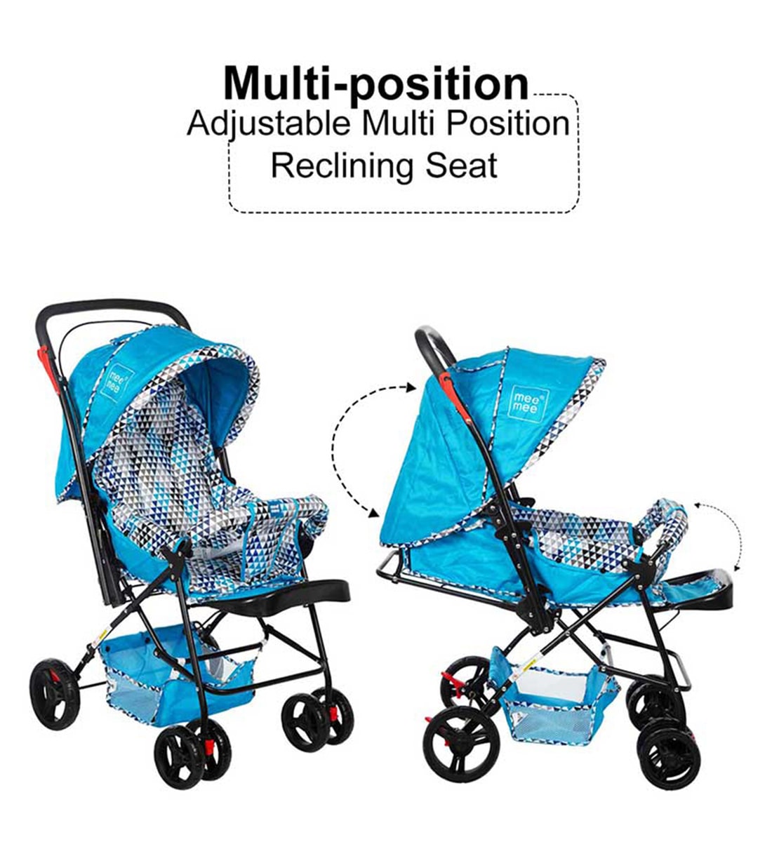 Buy Baby Pram with Adjustable Seating Positions and Reversible Handle