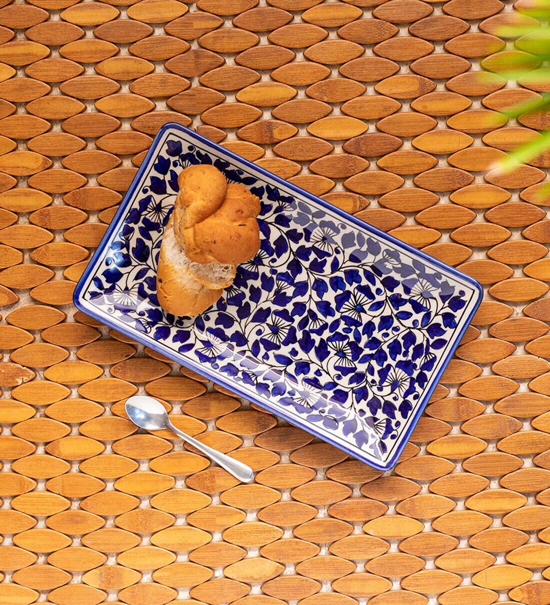 Buy Badamwari Bagheecha2 Ceramic Appetizer Platter by ExclusiveLane