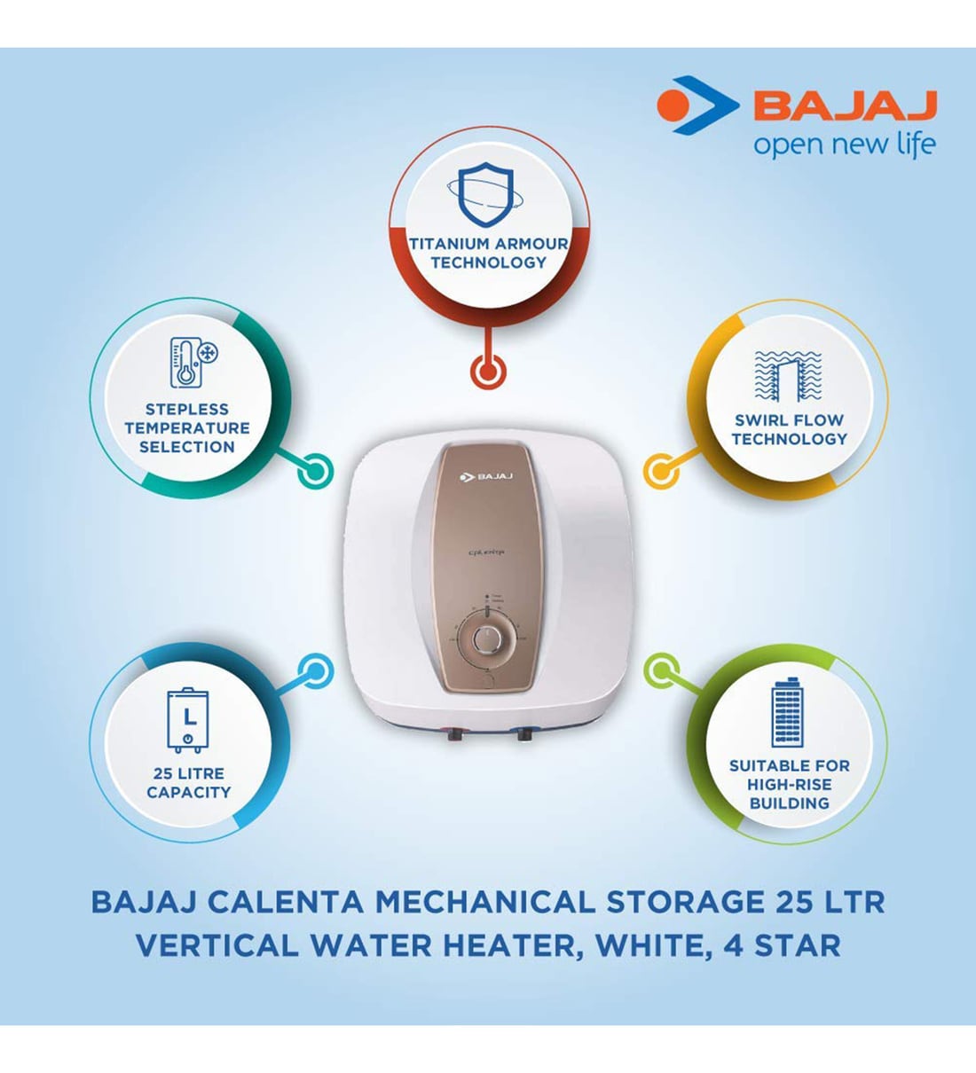 Vertical Storage Bajaj Calenta 25l Water Heater Installation Bajaj