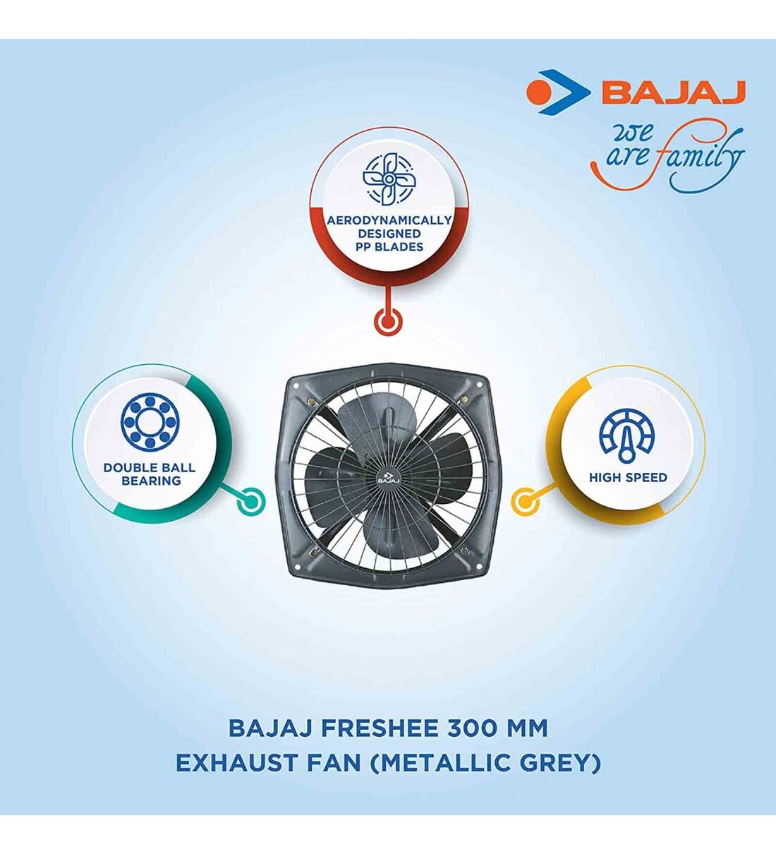 Buy Bajaj Freshee 300 mm Exhaust Fan (Metallic Grey) Online Exhaust
