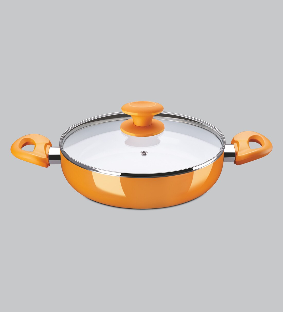 Buy Bajaj Ceramic Aluminium Kadhai, 2 Ltr/240mm, Orange at 7 OFF by