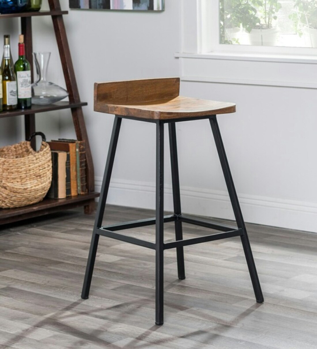 Buy Jeff Bar Stool in Black Colour by Rajtai Shree Online Industrial