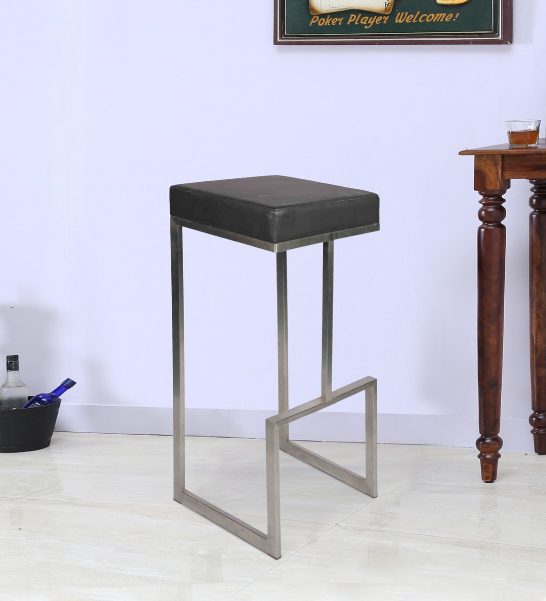 Buy Bar Stool in Black Leatherette at 40 OFF by Ventura Pepperfry