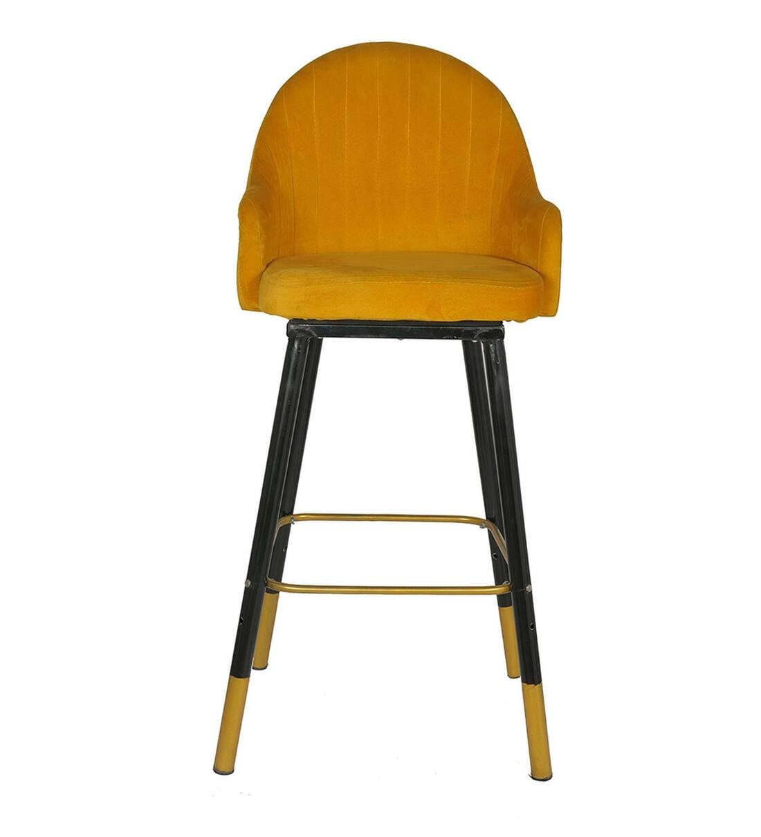 Buy Bar Stool in Mustard Yellow Colour by Creative Seating System