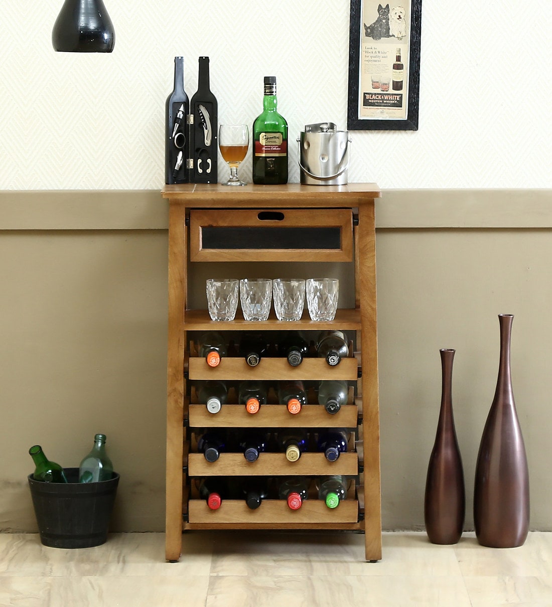 Buy Captain Solid Wood Wine Rack By Bohemiana Online Wine Racks Bar