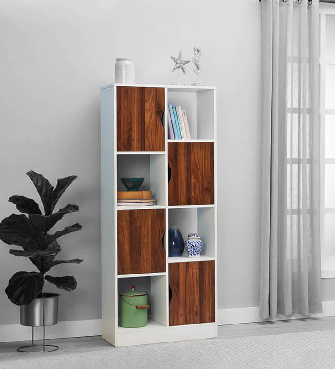 Buy Barnes Book Shelf in Brown Matte Finish at 25% OFF by Wakefit ...