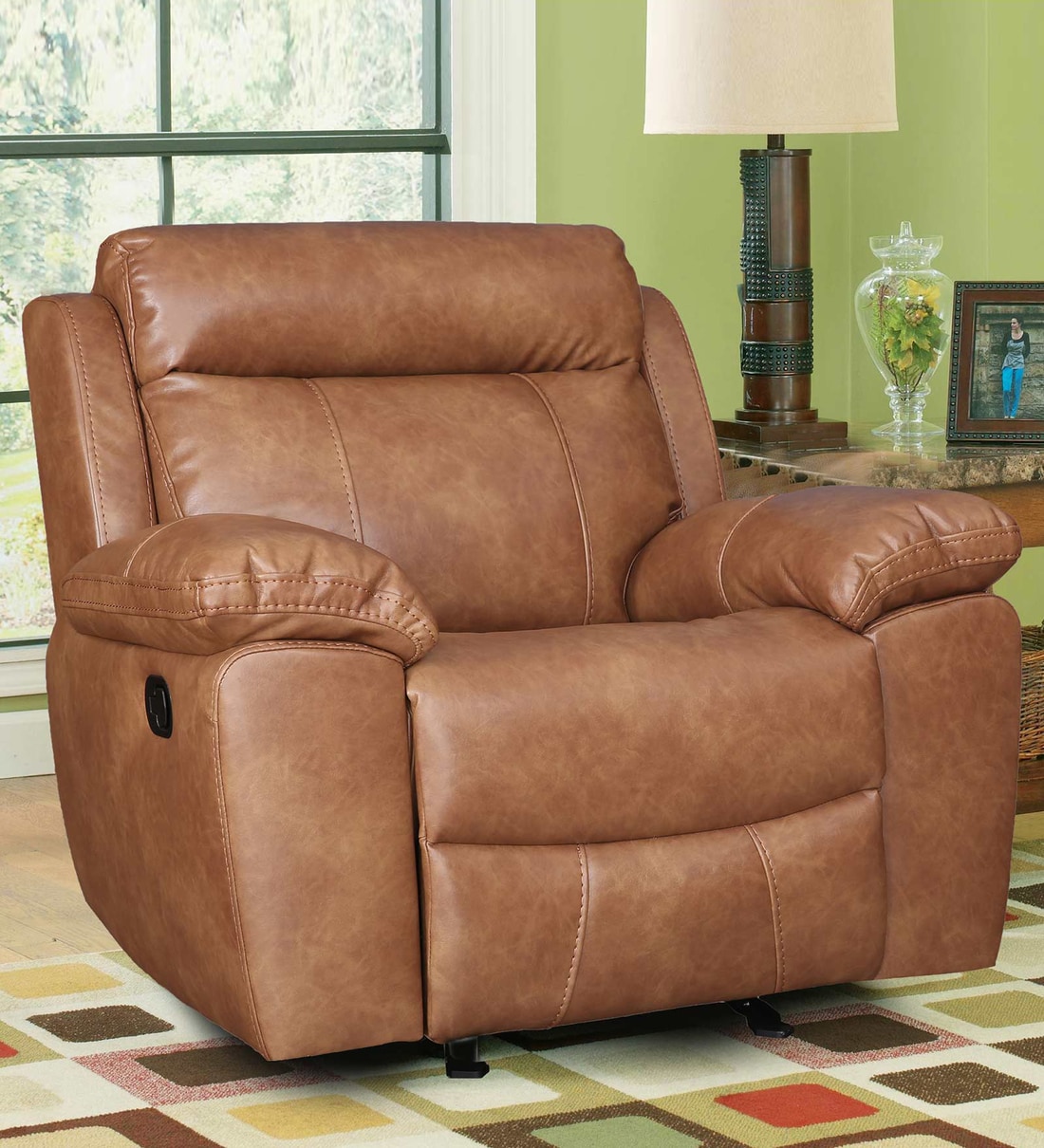 Buy Barnes 1 Seater Recliner in Caramel Colour by HomeTown Online