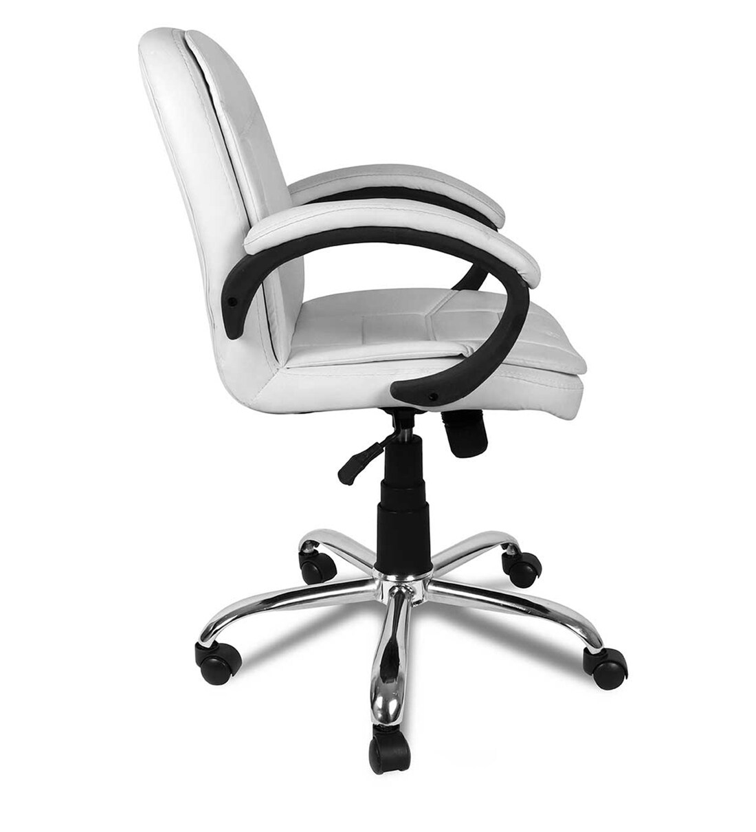Buy Baxton Leatherette Executive Chair in White Colour by DZYN