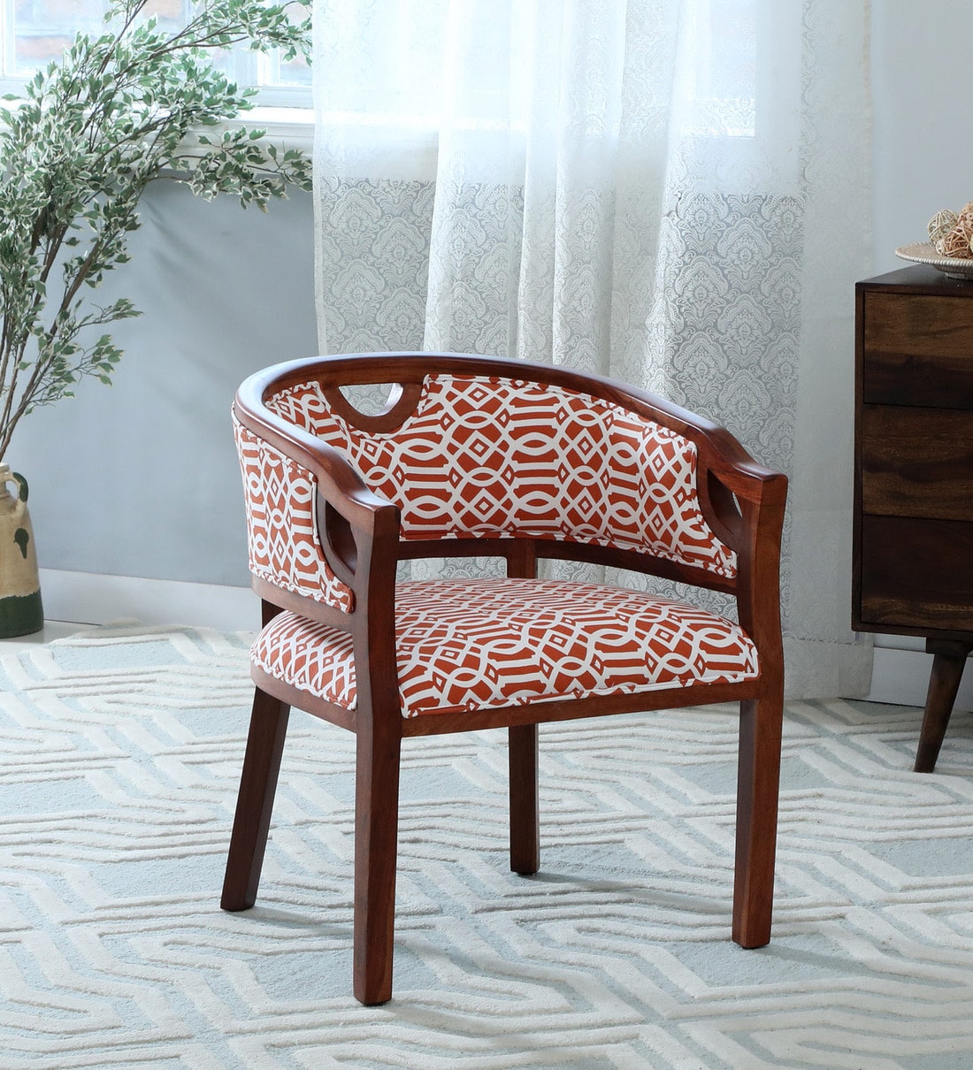 Buy Baylis Sheesham Wood Arm Chair In Scratch Resistant Honey Oak