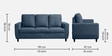 Bae 3+1+1 Seater Sofa Set In Ocean Blue Colour