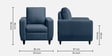 Bae 3+1+1 Seater Sofa Set In Ocean Blue Colour