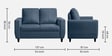 Bae Fabric 2 Seater Sofa in Ocean Blue Colour